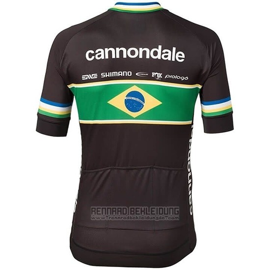 2019 Fahrradbekleidung Cannondale Shimano Champion Brazil Trikot Kurzarm und Tragerhose